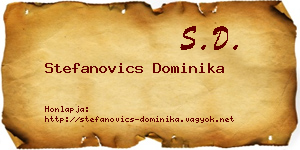 Stefanovics Dominika névjegykártya